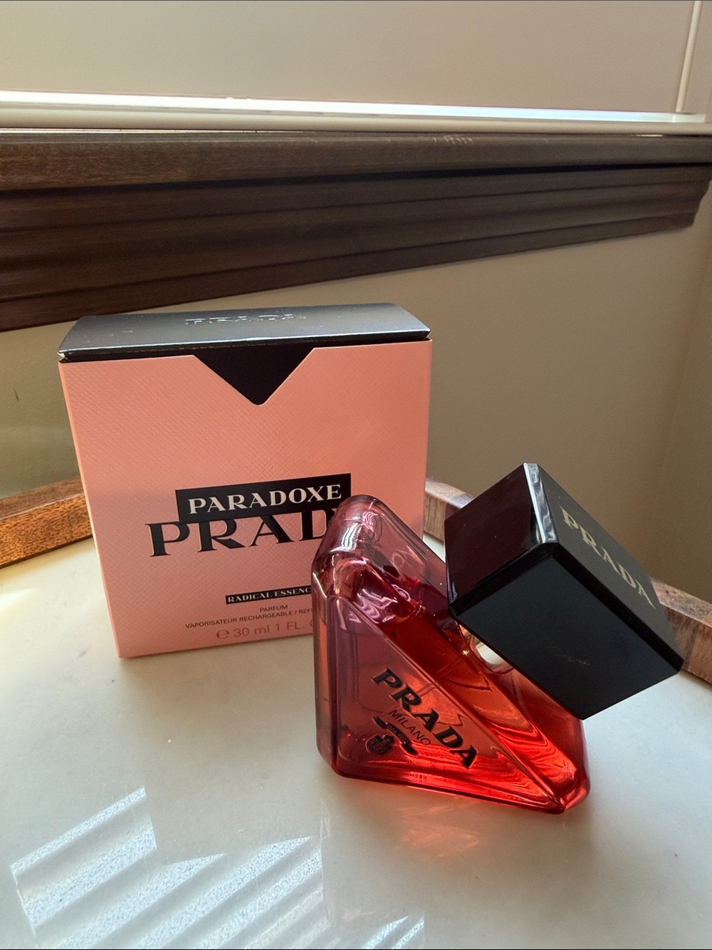 Prada Red Triangular Paradoxe Perfume/ refillable